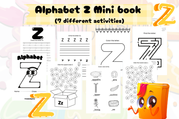 Alphabet Z Mini Book Worksheets Pack