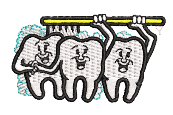 Bringing Smiles to Life with the Toothbrush with Tooth Embroidery Design