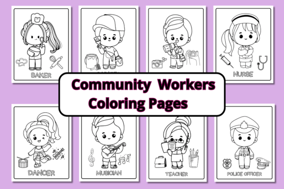 Community Workers Coloring Pages for Kid