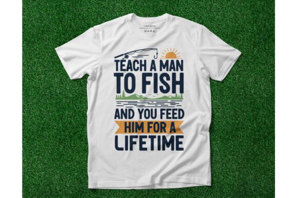 Empowering Education with the Teach a Man to Fish T-Shirt Design Collection