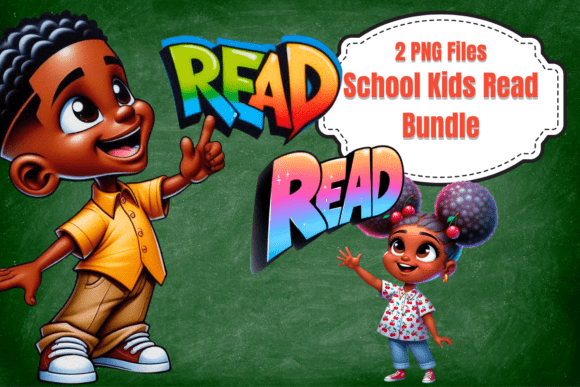 Evaluating the Cute School Kids Read PNG Bundle for Educational Resources