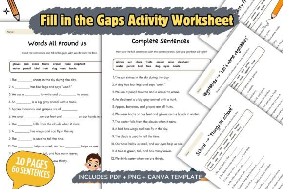 Fill in the Gaps Activity Worksheet: A Strategic Tool for Early Education
