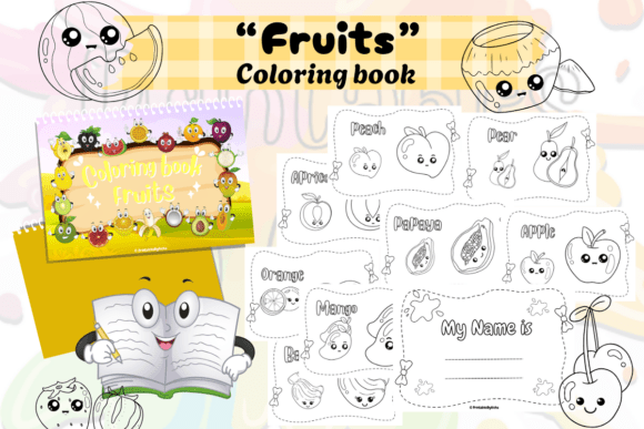 Fruits Coloring Book for Kids: Fun & Learning