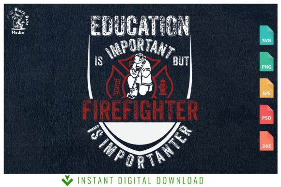 Funny Firefighter Shirt Design: Education vs. Heroism