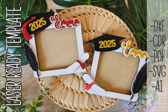 Graduation Photo Frame SVG Laser Cut