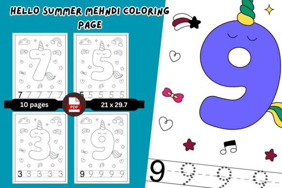 Magical Unicorn Number Coloring: A Creative Approach to Early Numeracy