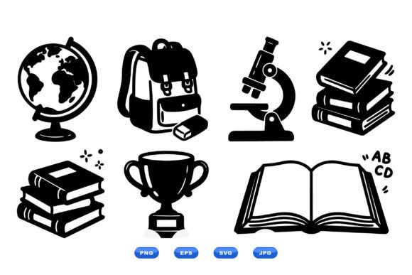 School Education Icon Collection: Visual Tools for Academic Clarity
